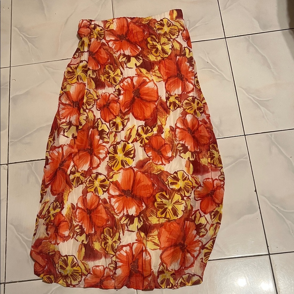 Vibrant Floral Maxi Skirt
